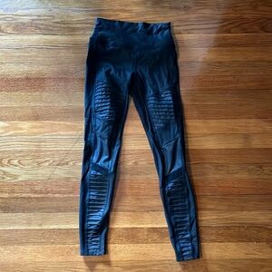 Alo Black Moto Leggings Size Small